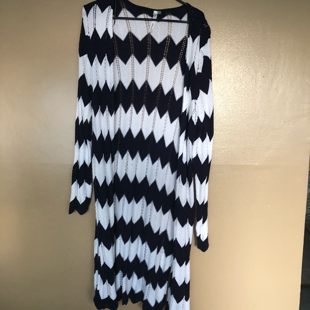 Long chevron cardigan